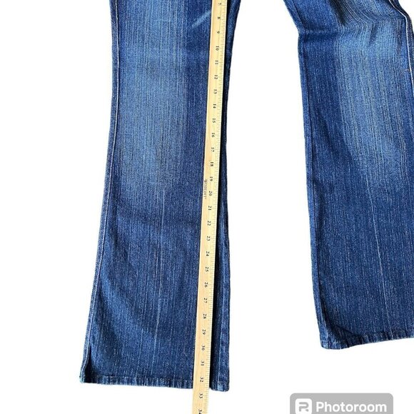 7 For All Mankind ''A'' Pocket wide and flare leg Casual Blue Denim Jean… - Picture 8 of 12